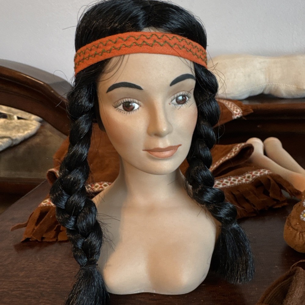 1977 Princess Kimimi Bisque Native American Doll Helen Kramer & Accessories READ - Picture 2 of 13
